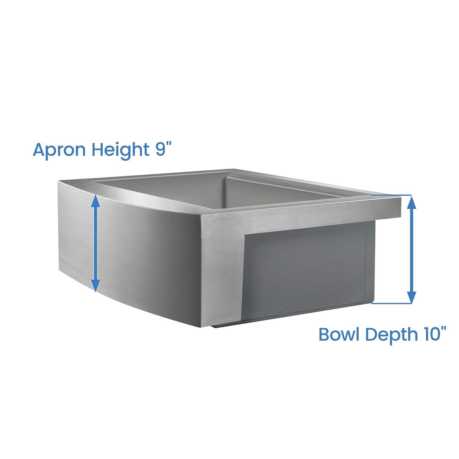 27'' L Farmhouse / Apron Single Bowl Stainless Steel Kitchen Sink