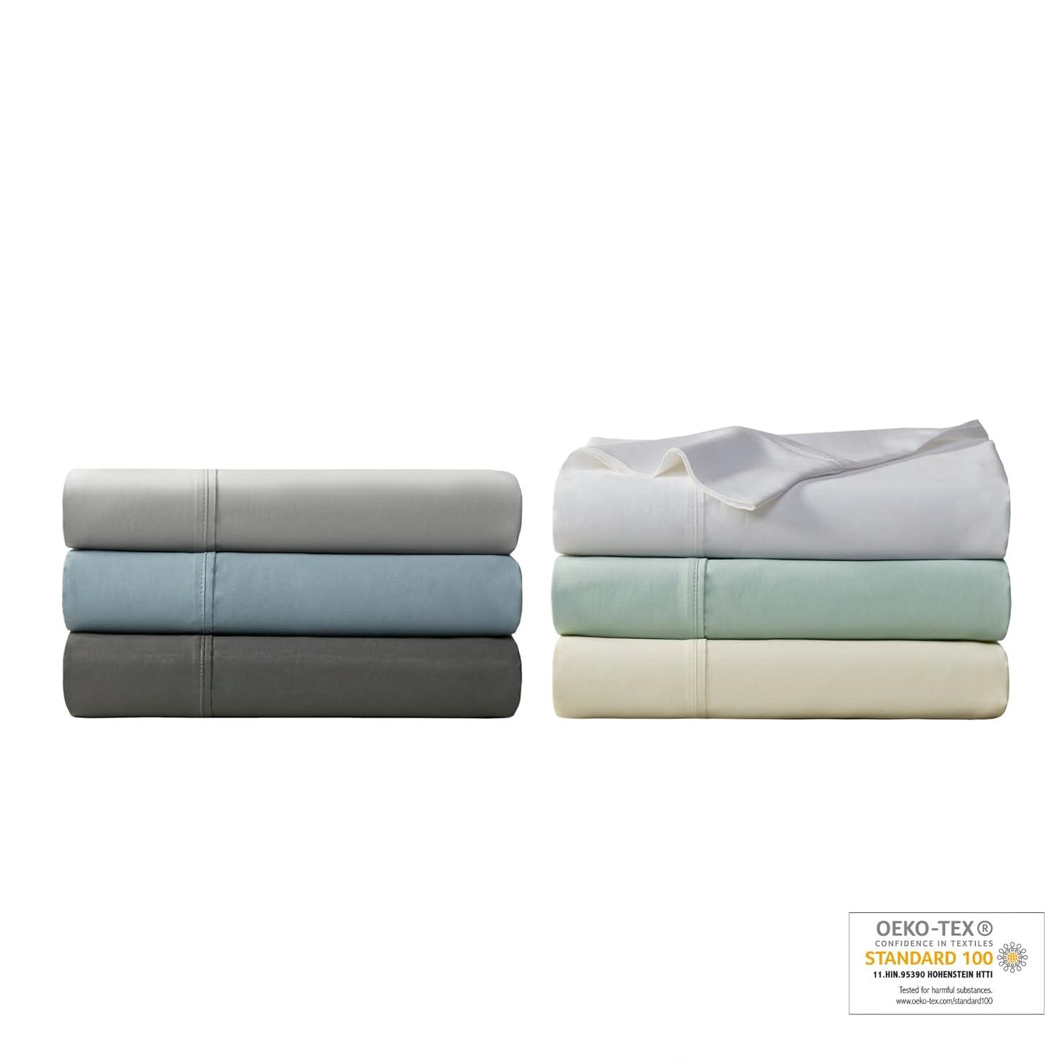Queen 1000 Thread Count Cotton Blend Cooling 4pc Sheet Set Charcoal