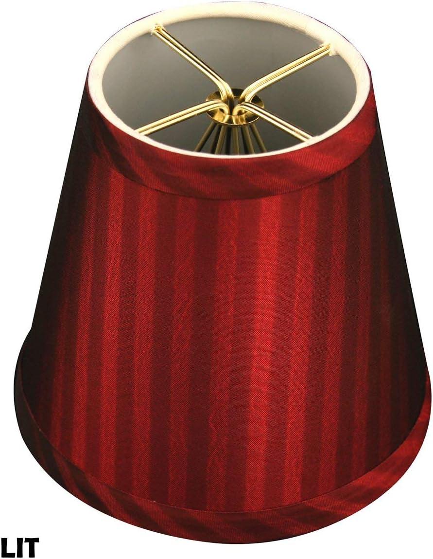 Royal Designs, Inc. Empire Chandelier Shade CS-1010-5BUR/ST-6, Burgundy Stripe, 3 x 5 x 4.5, Pack of 6