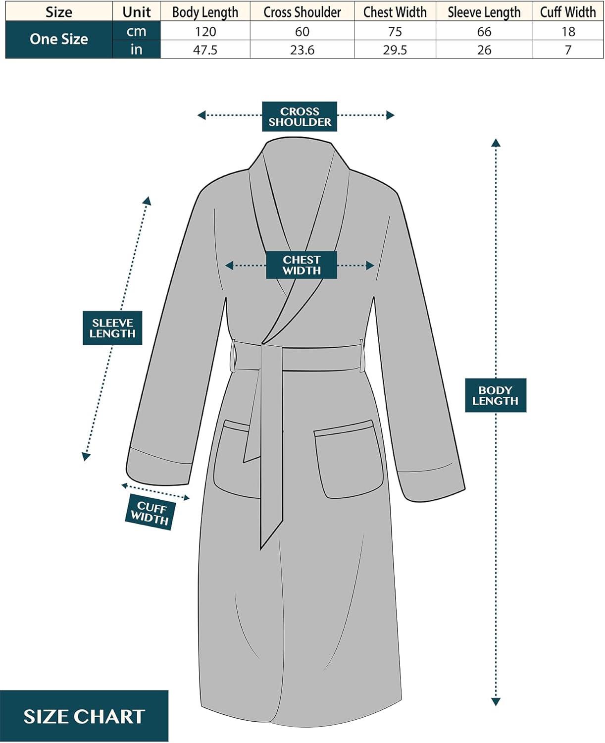 Rosalind Wheeler Speight Fleece Mid-Calf Bathrobe with Pockets