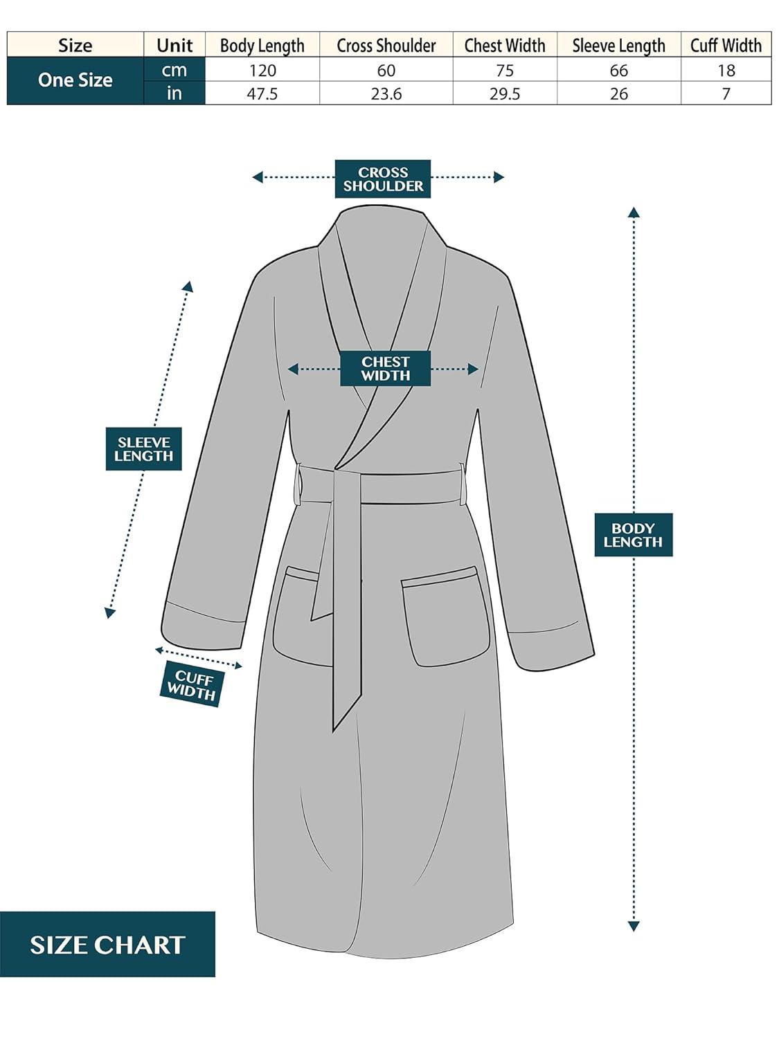 Rosalind Wheeler Speight Fleece Mid-Calf Bathrobe with Pockets