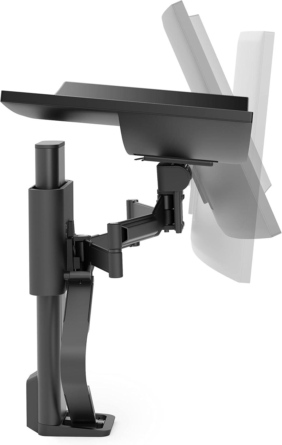 Ergotron Trace Matte Black Full-Motion VESA Desk Mount for 38" Monitors