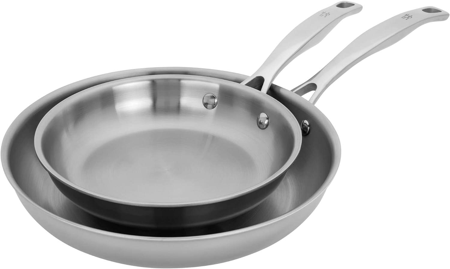 HENCKELS ® Clad H3 2-Piece 8"+10" Stainless Steel Fry Pan Set