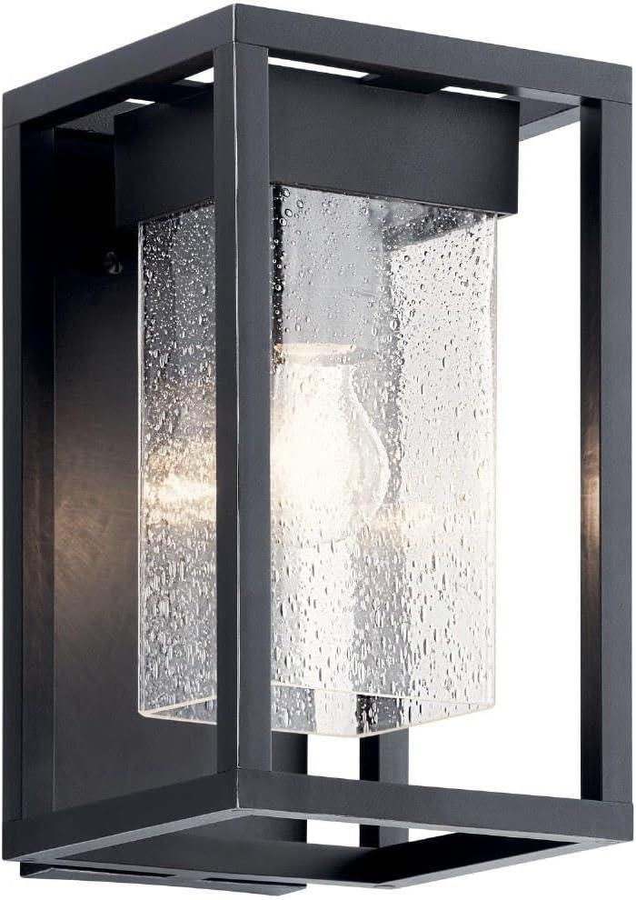 Kichler Mercer 12" High Black Silver Outdoor Wall Light
