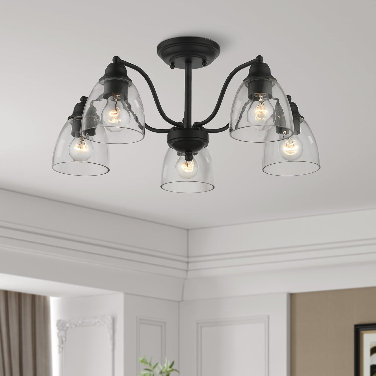 Livex Lighting Montgomery 5 - Light Chandelier in  Black