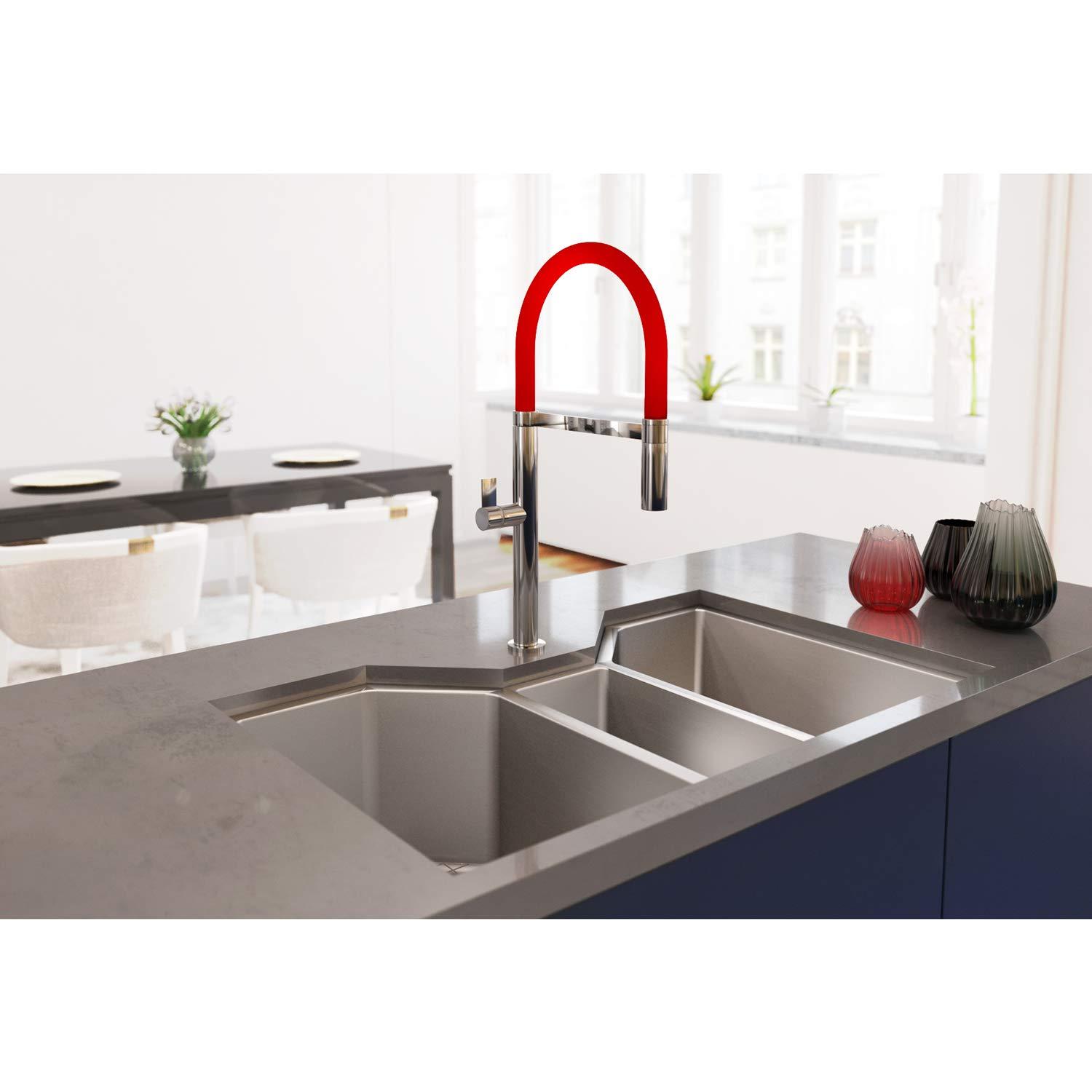 Ruvati 35" Triple Bowl Undermount 16 Gauge Stainless Steel Kitchen Sink