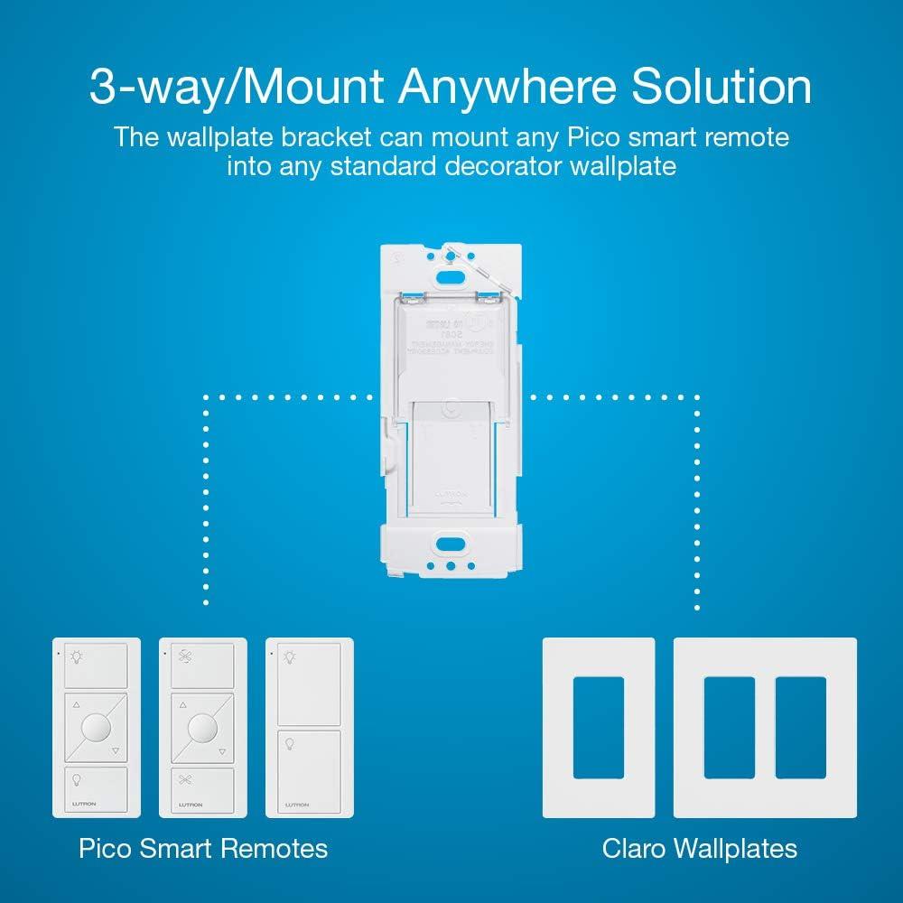 Lutron Caséta Wireless Wall Plate Bracket for Pico Smart Remote | PICO-WBX-ADAPT