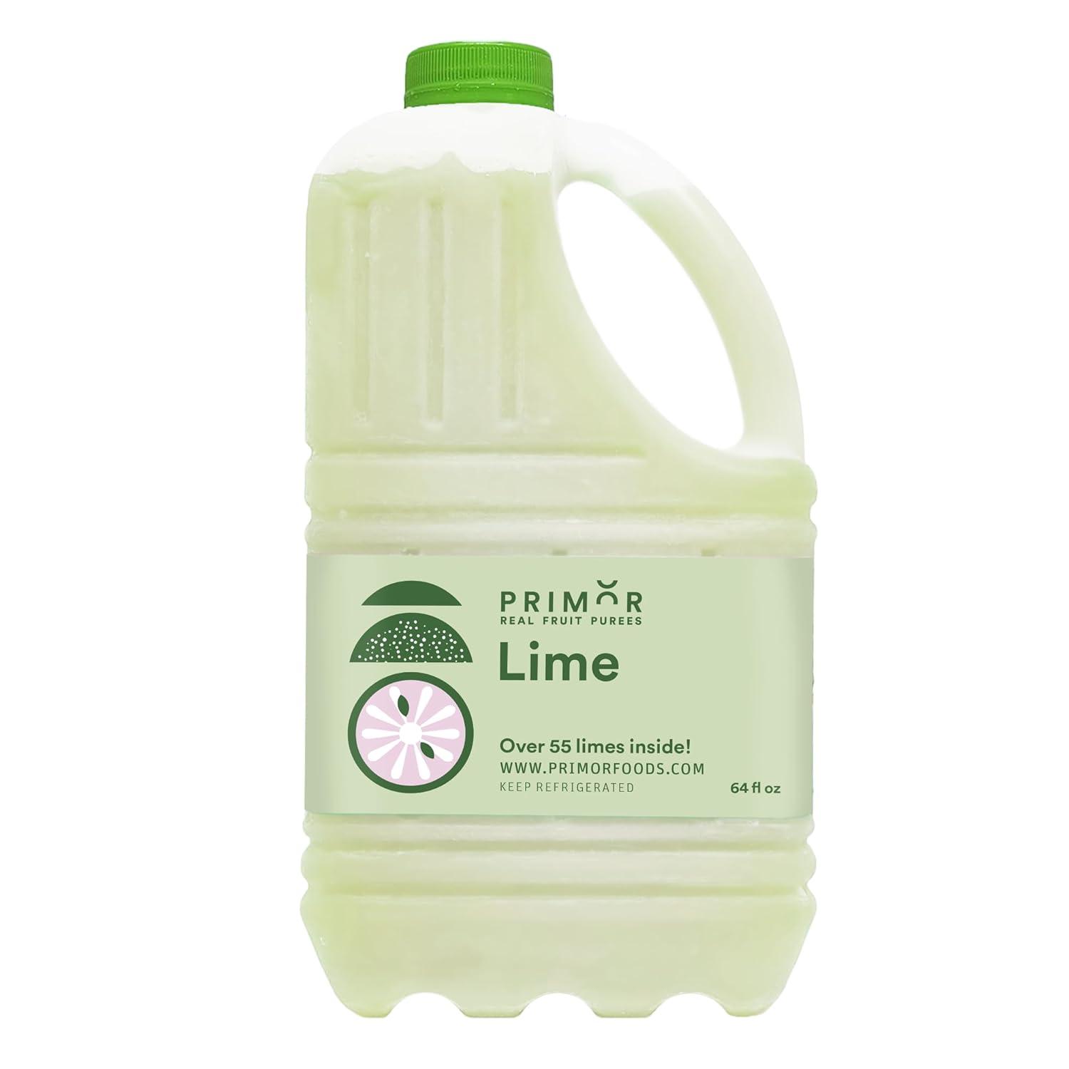 Primor Fruit Purees | Made with Real Fruit | Countless Applications: Juices, Smoothies, Cocktails, Desserts, and More - Lime