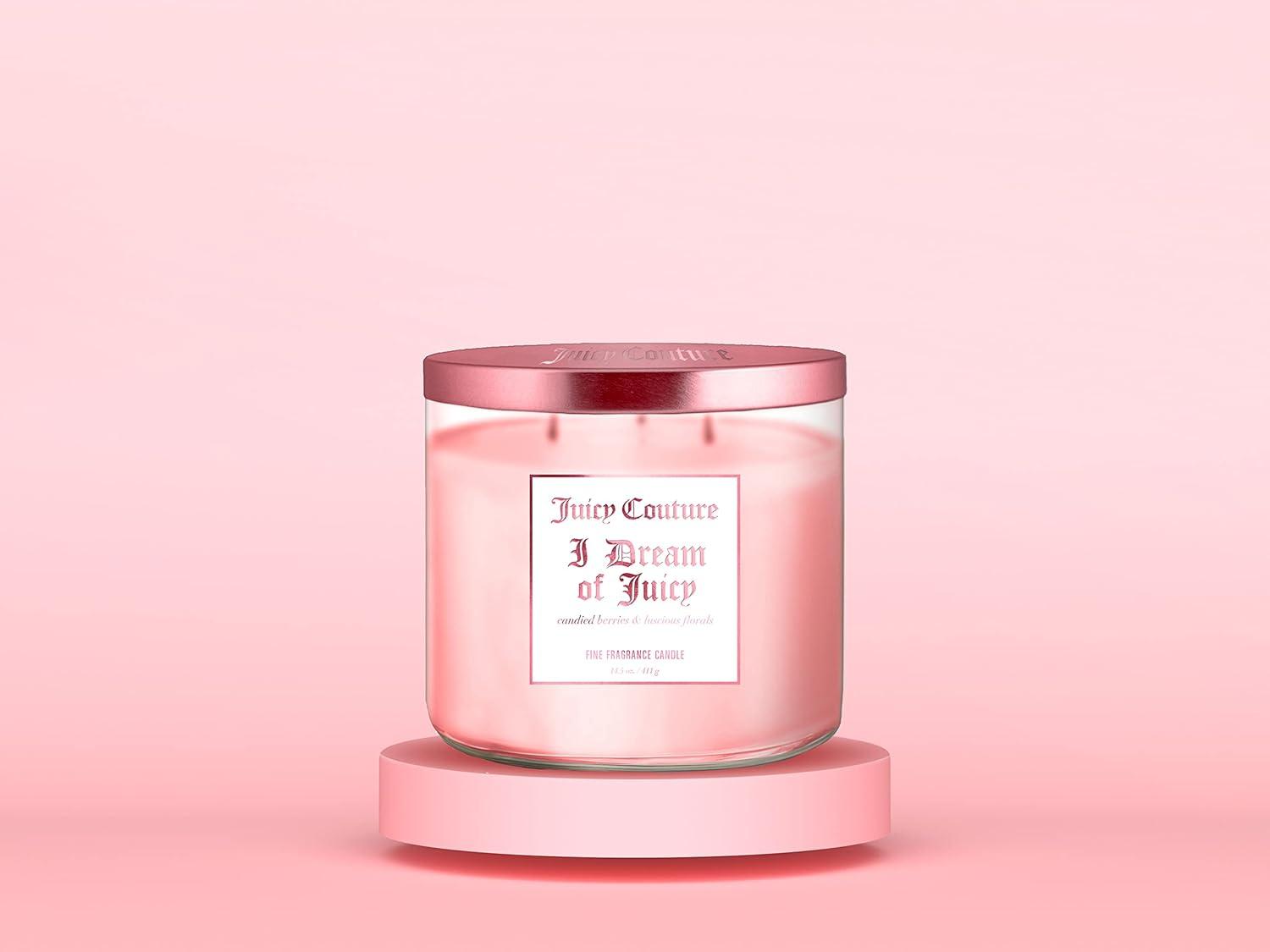 Juicy Couture cjcidoj145 14.5 oz I Dream of Juicy Soy Wax Blend 3 Wick Candle