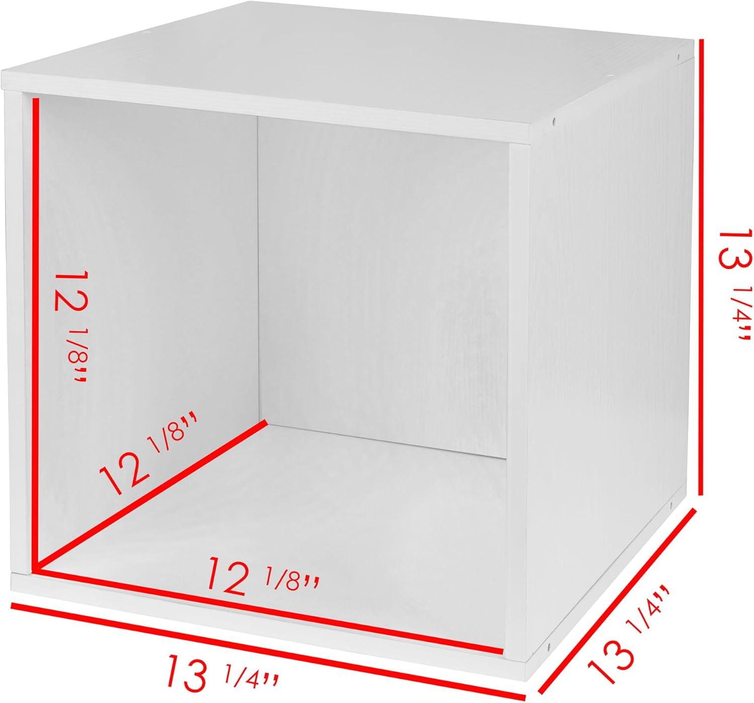 Cubo Storage Set - 1 Full Cube & 1 Half Cube, White Wood Grain