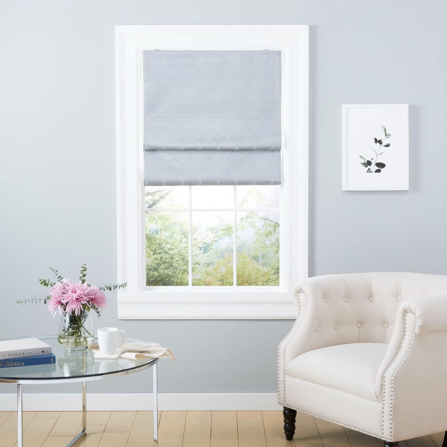 Amalgamated Textiles Montague Trellis Blackout Roman Shade