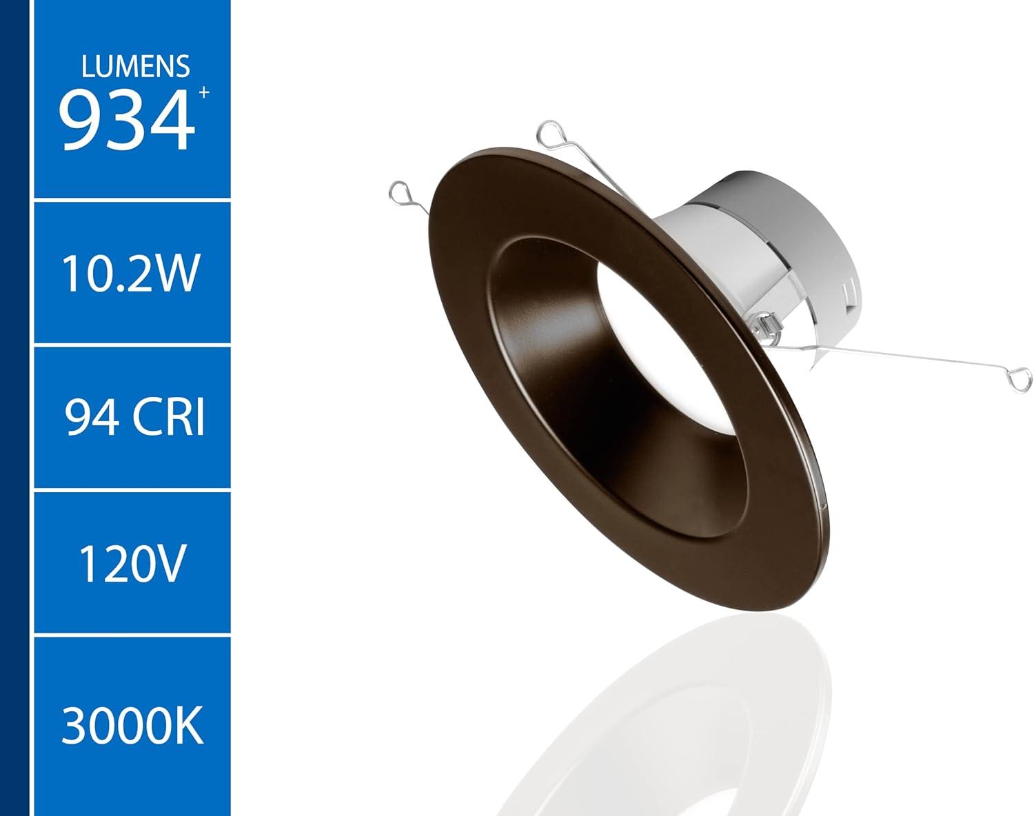 6'' Dimmable Air-Tight IC Rated LED Retrofit Recessed Lighting Kit