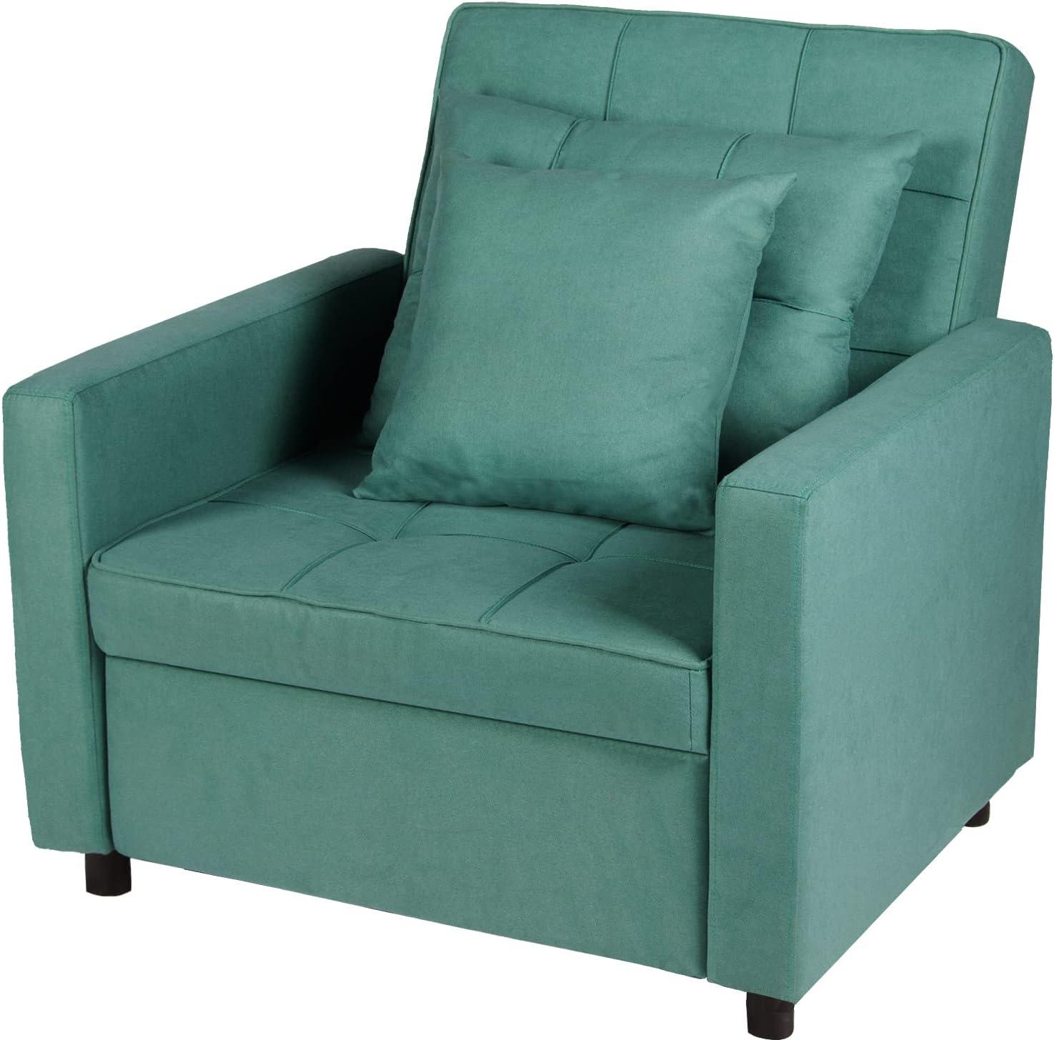 BETISEF Sofa Bed 3 in 1 Convertible Chair Bed Lounger Sleeper Chair Single Recliner for Small Space Adjustable Backrest