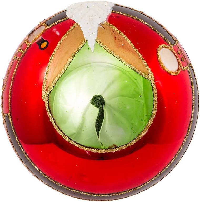 Kurt Adler Nutcracker Design Glass Ball Ornament, 80mm