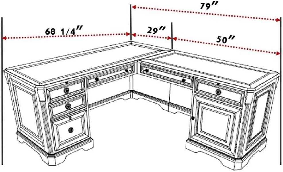 Brookhaven 30.5'' H x 68.25'' W No Desk Return