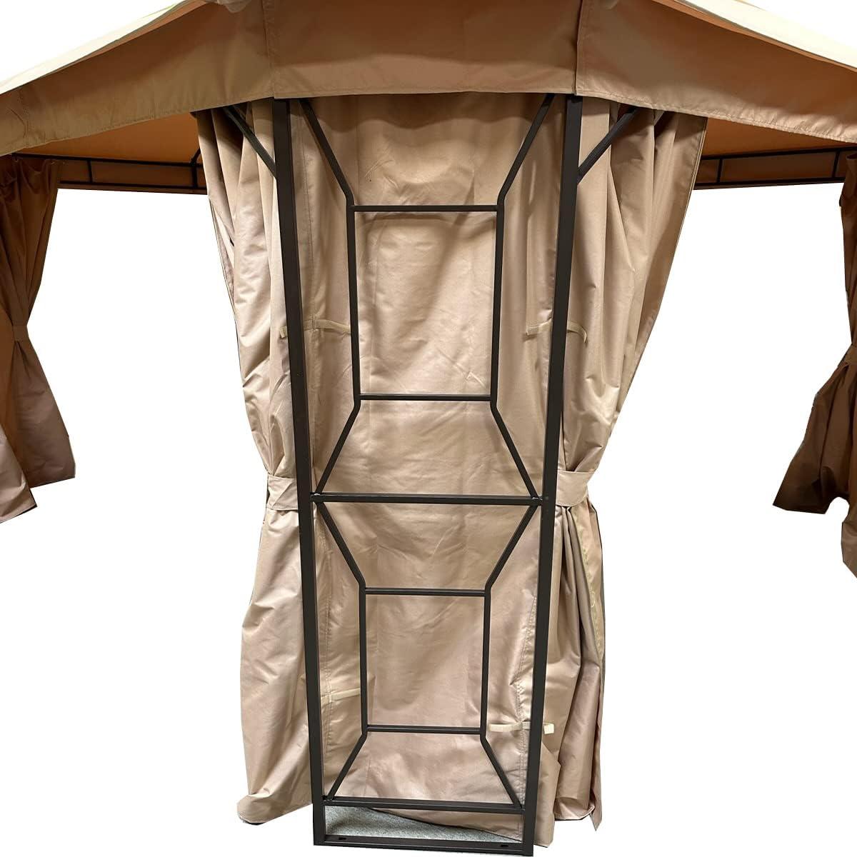 Slate Gray Two-Tiered 11' x 13' Gazebo Replacement Canopy