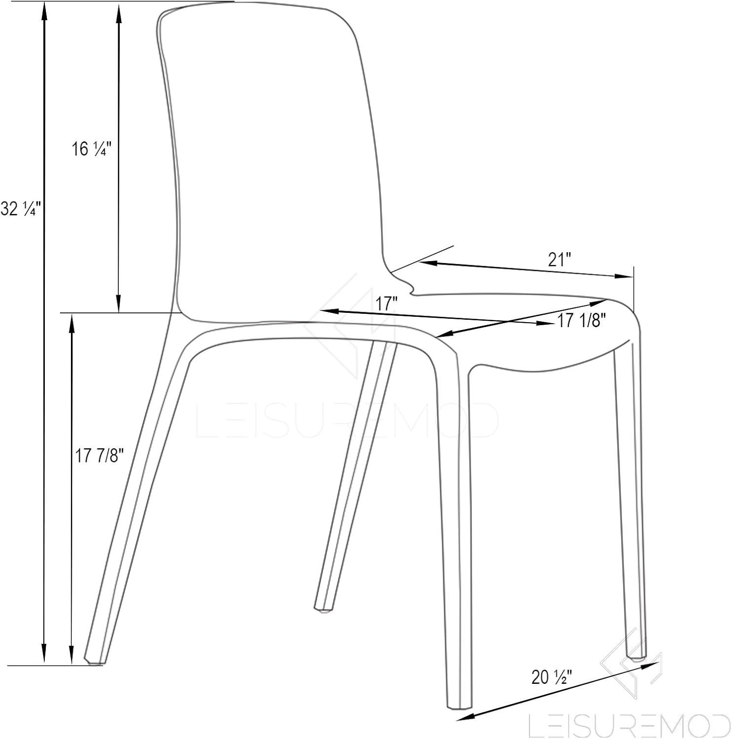 LeisureMod Murray Modern Plastic Dining Chair