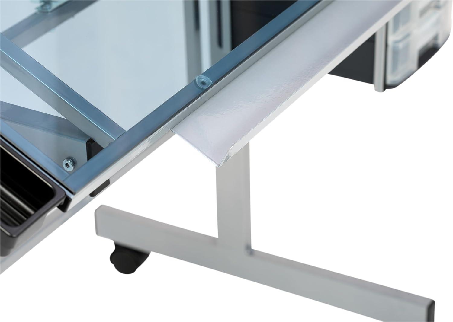 Craddock Height Adjustable Glass Drafting Table