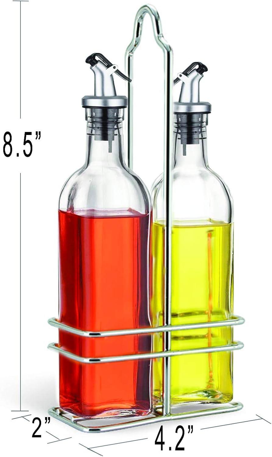 Glass Oil & Vinegar Cruet Set