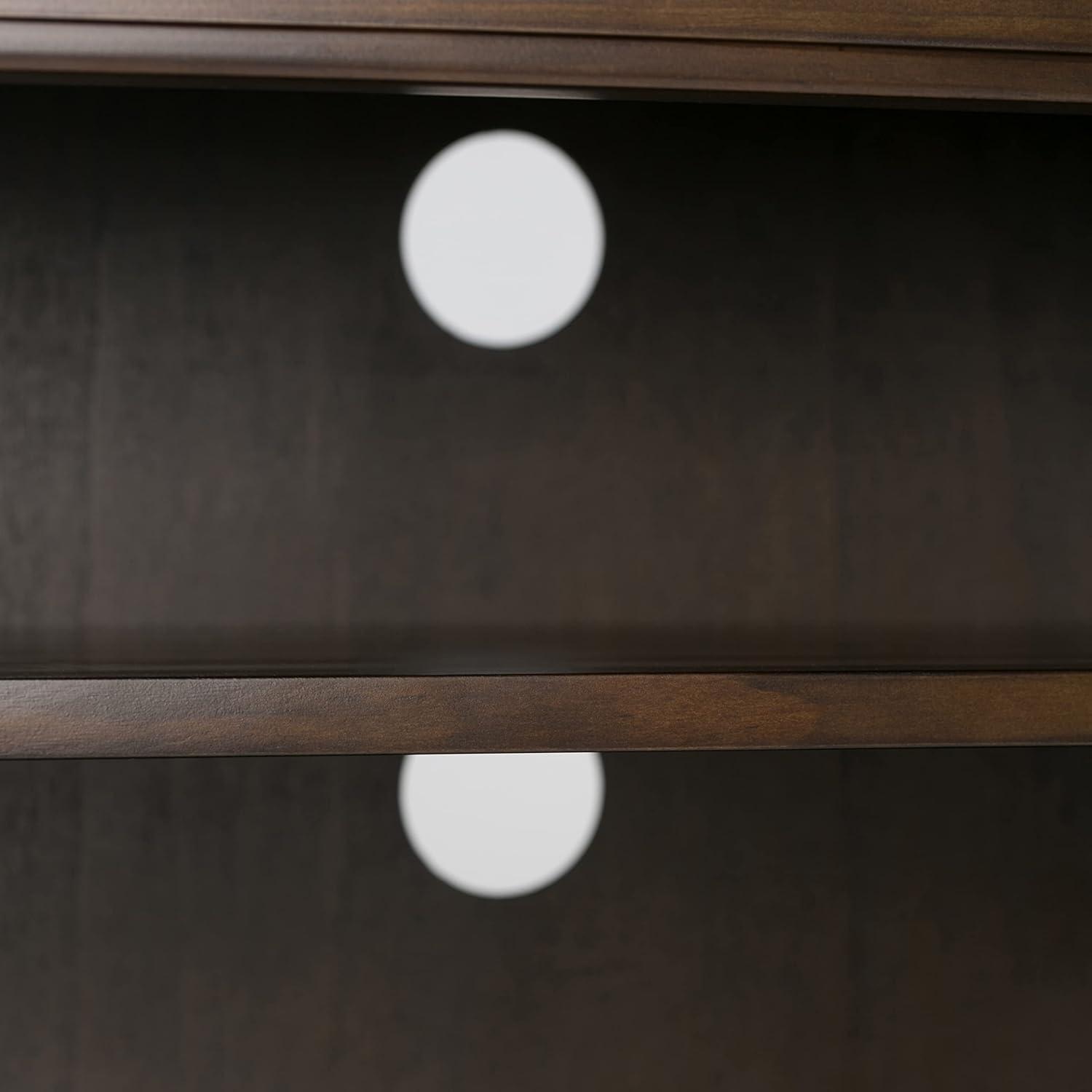 Simpli Home Carlton 54"W Solid Wood TV Stand for TVs up to 60" with 4 Cabinets