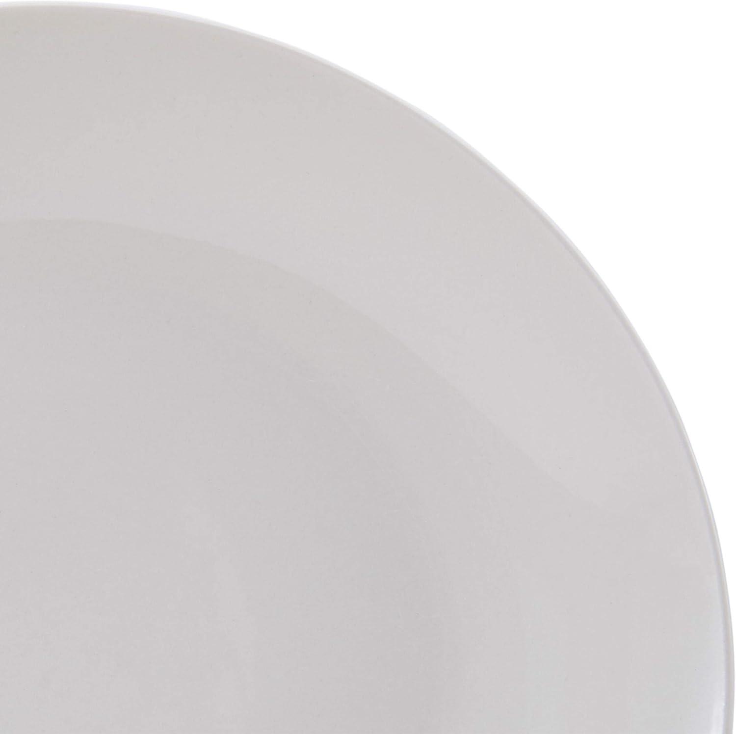 Alexis Modern White Porcelain 18-Piece Dinnerware Set for 6