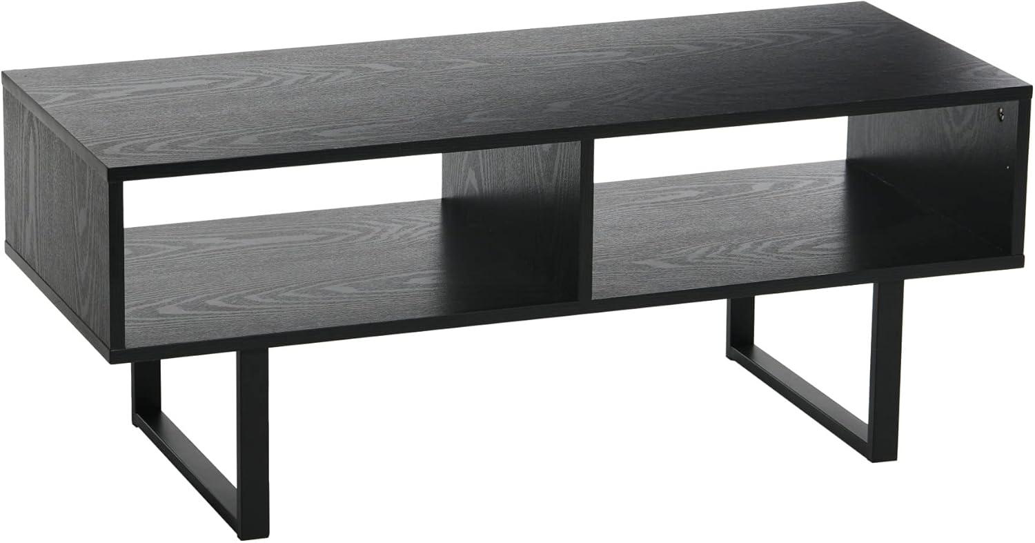 Household Essentials Jamestown TV Stand: Engineered Wood, Iron Frame, for 42" TVs Ashwood