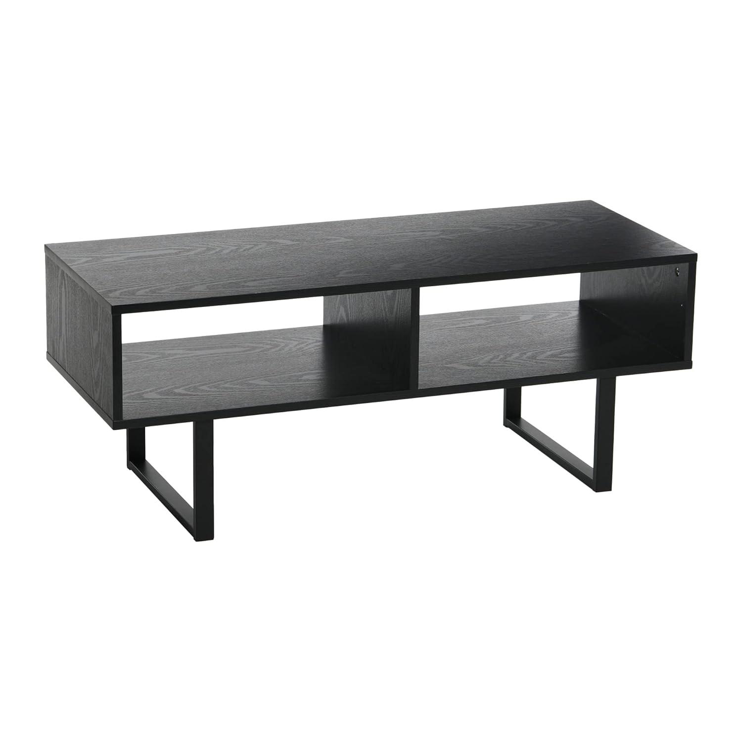 Household Essentials Jamestown TV Stand: Engineered Wood, Iron Frame, for 42" TVs Ashwood