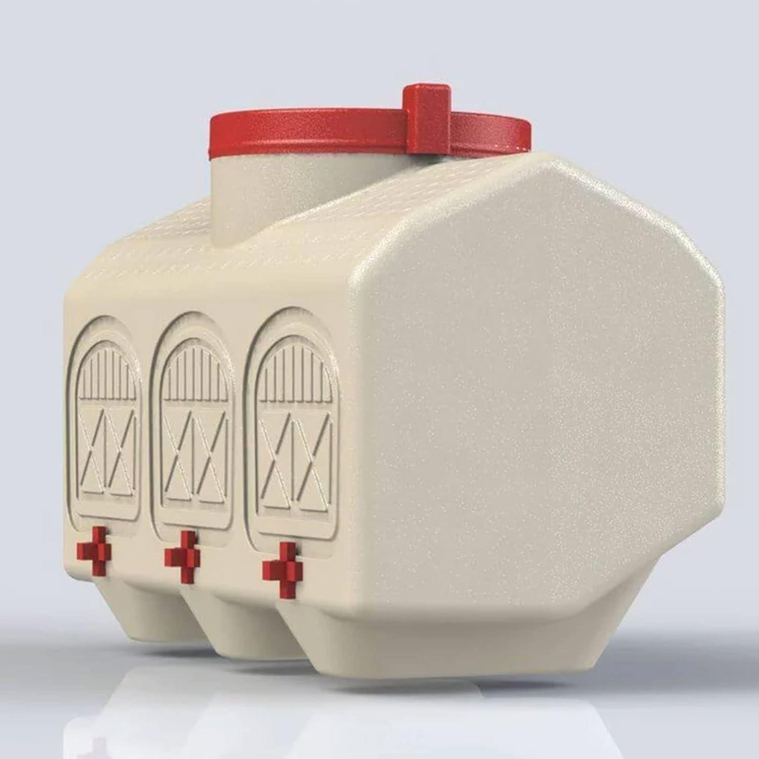 Large Beige Plastic Automatic Chicken Waterer with No Spill System