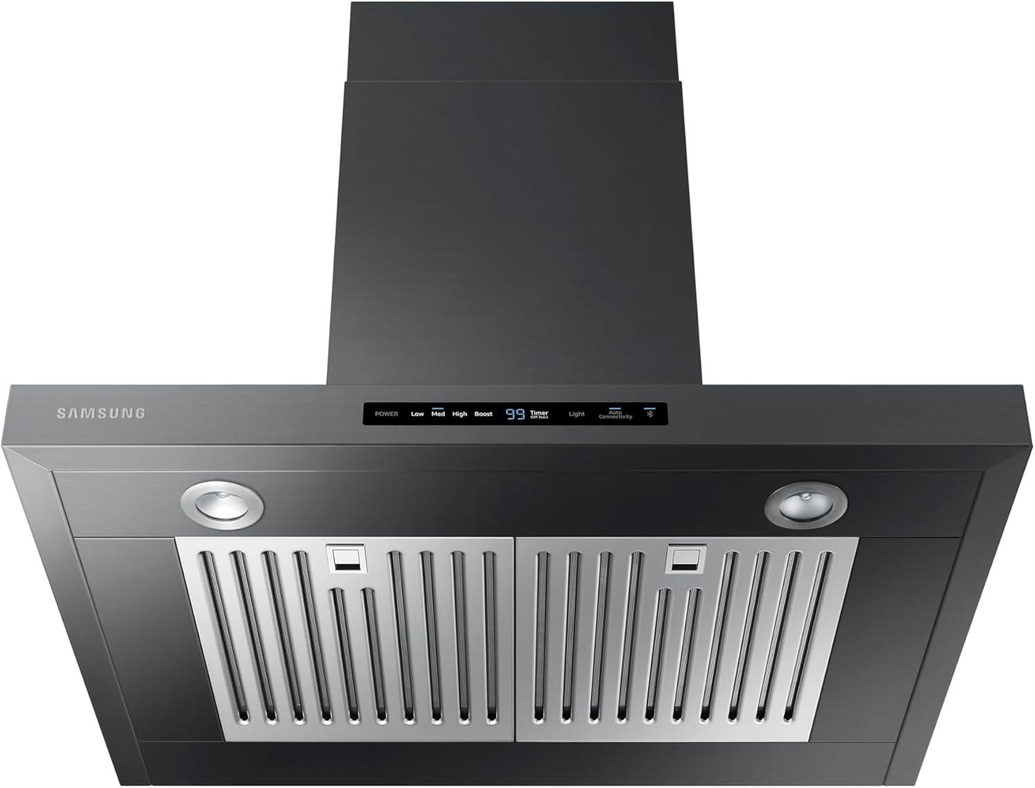 Samsung 36" Black Stainless Steel Smart Wall Mount Hood