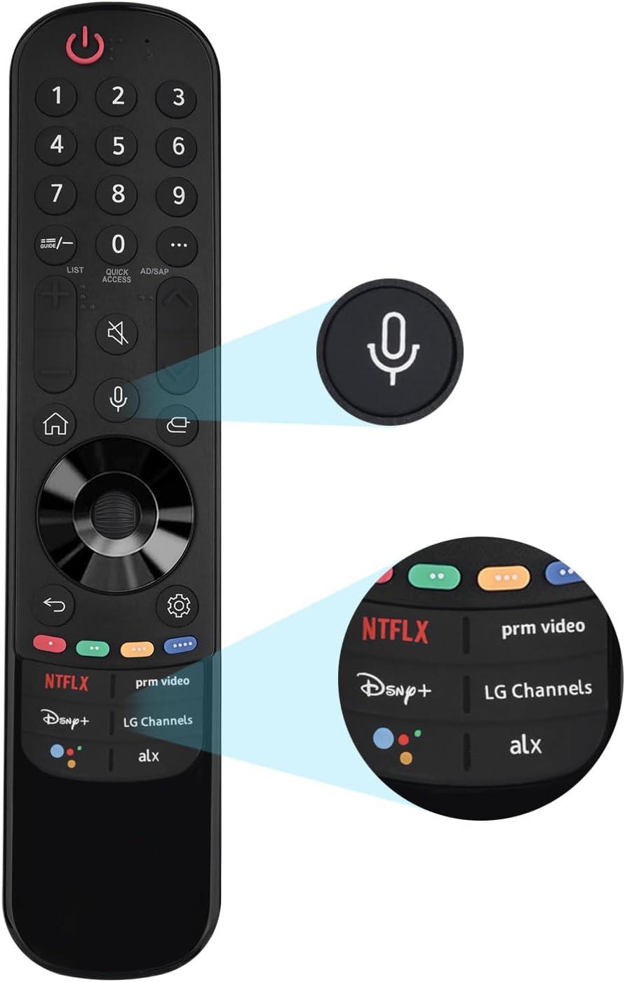 Black Voice Remote Control for LG Smart TV with Pointer and Voice Function