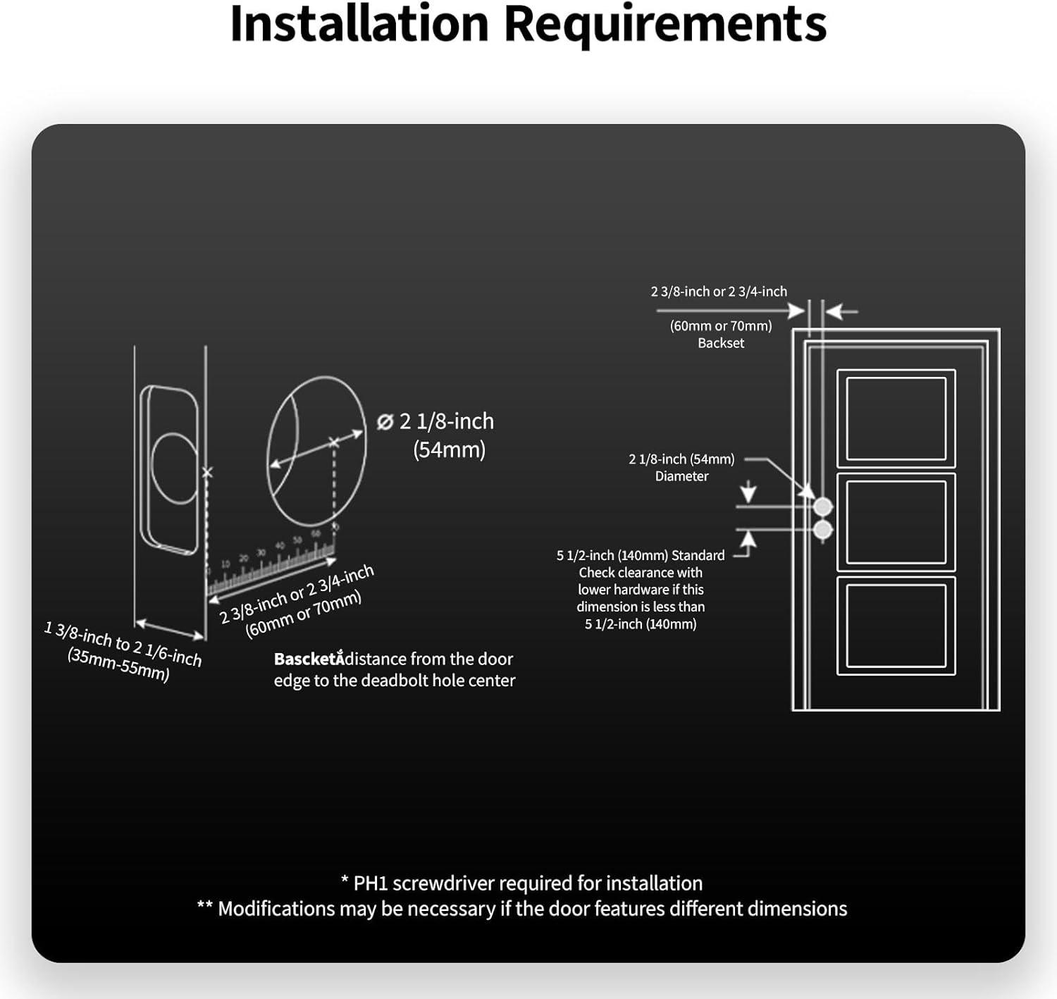 Aqara Black Smart Electronic Deadbolt Lock with Keypad