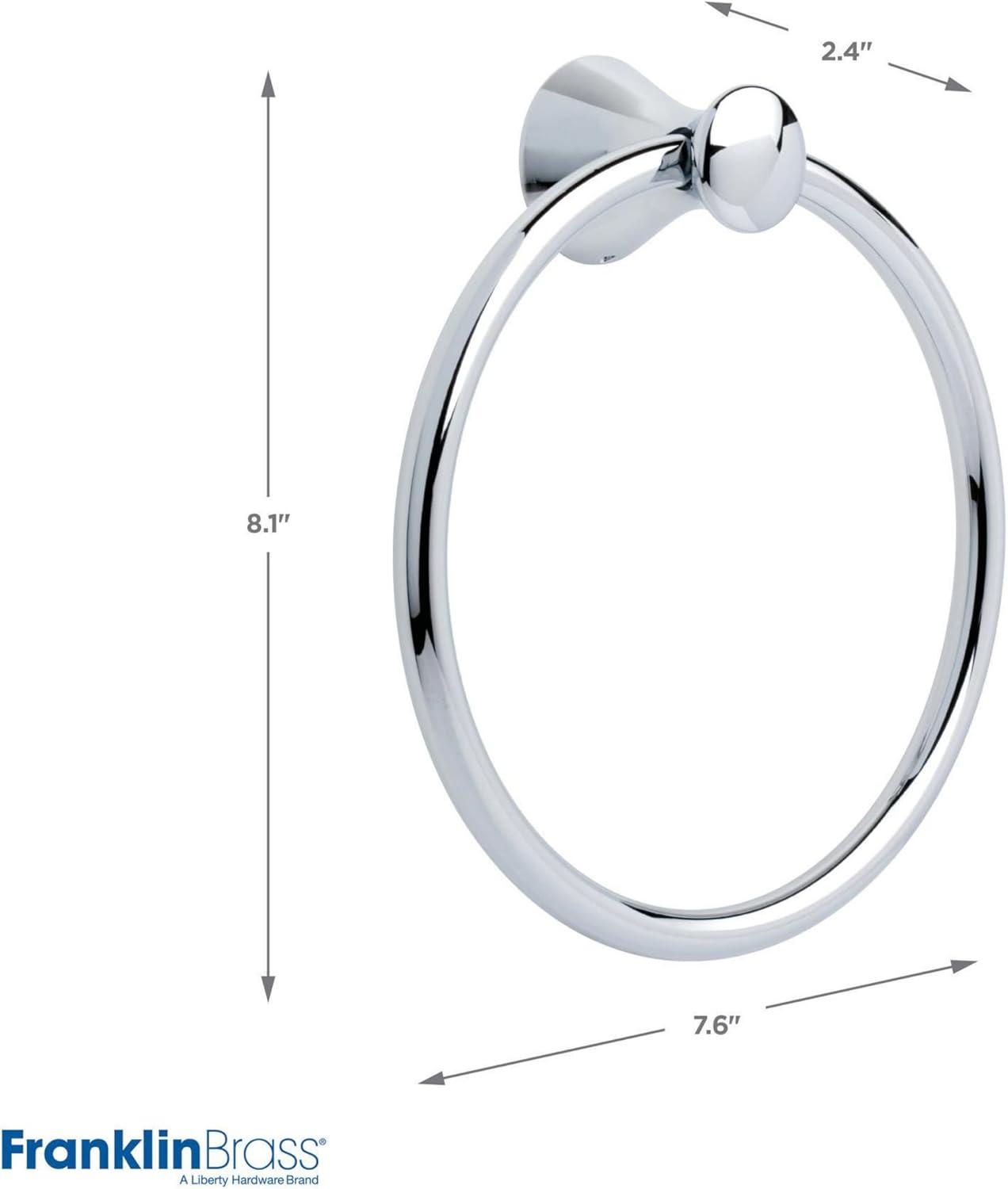 Polished Chrome Wall Mounted Towel Ring