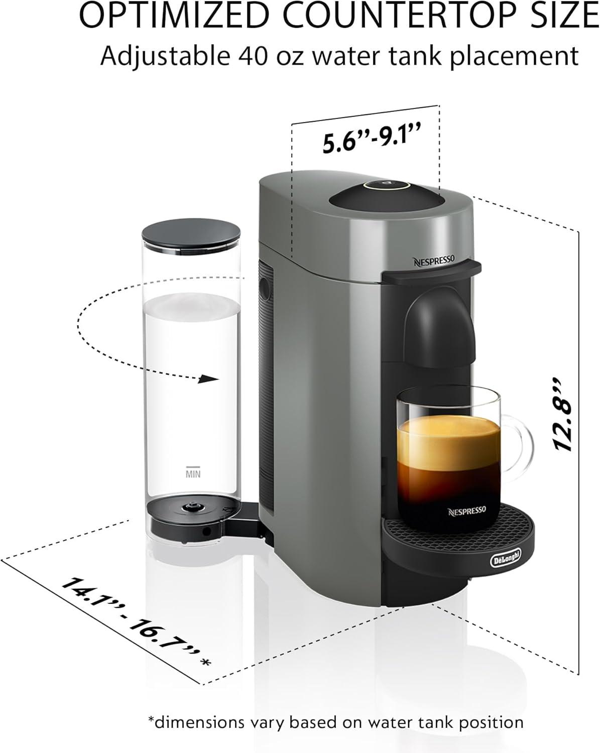 Nespresso ® by De'Longhi ® Grey VertuoPlus Coffee and Espresso Machine