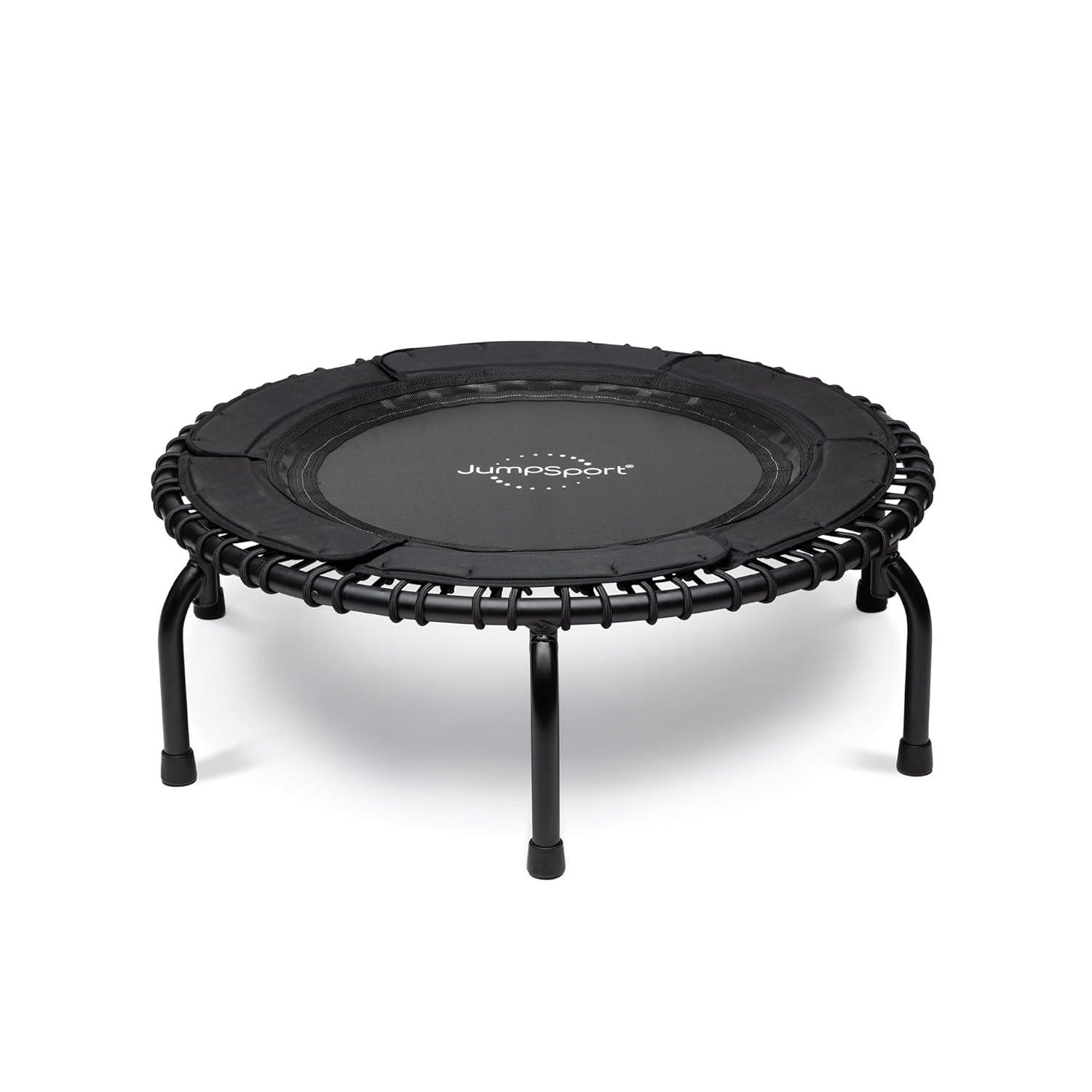 JumpSport JumpSport 370 Home Gym 39" Heavy Duty Fitness Trampoline with 4-In-1 DVD, Black