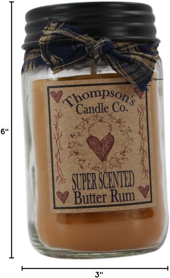 Thompson's Candle Co Butter Rum Mason Jar Candles