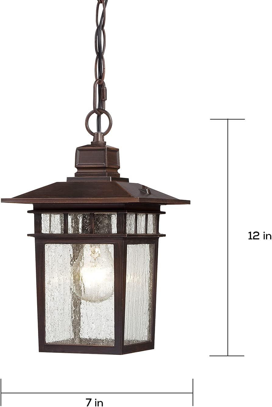 Cove Neck Transitional Bronze 7" Outdoor Hanging Lantern