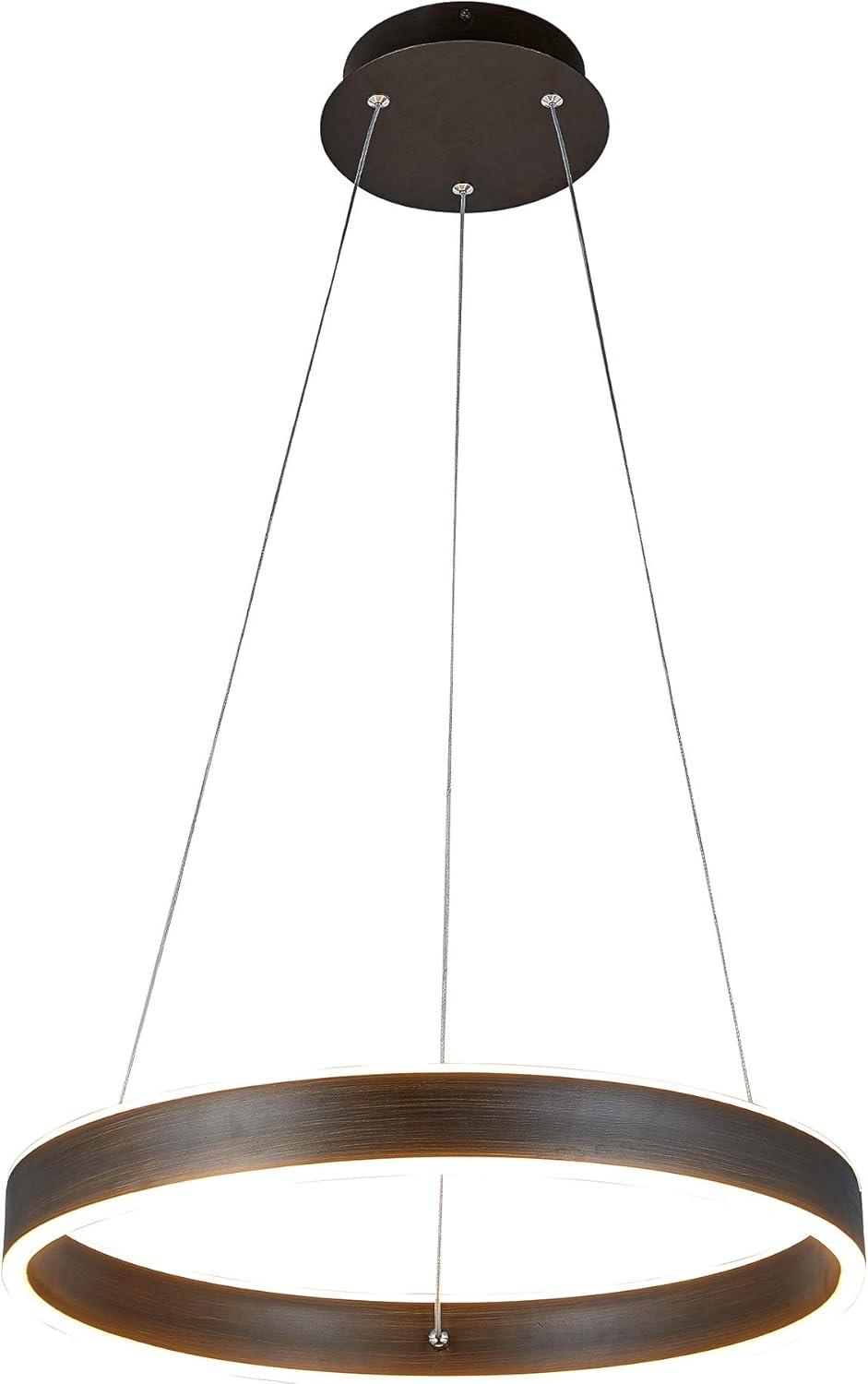 Oil Rubbed Bronze Circular LED Pendant Light