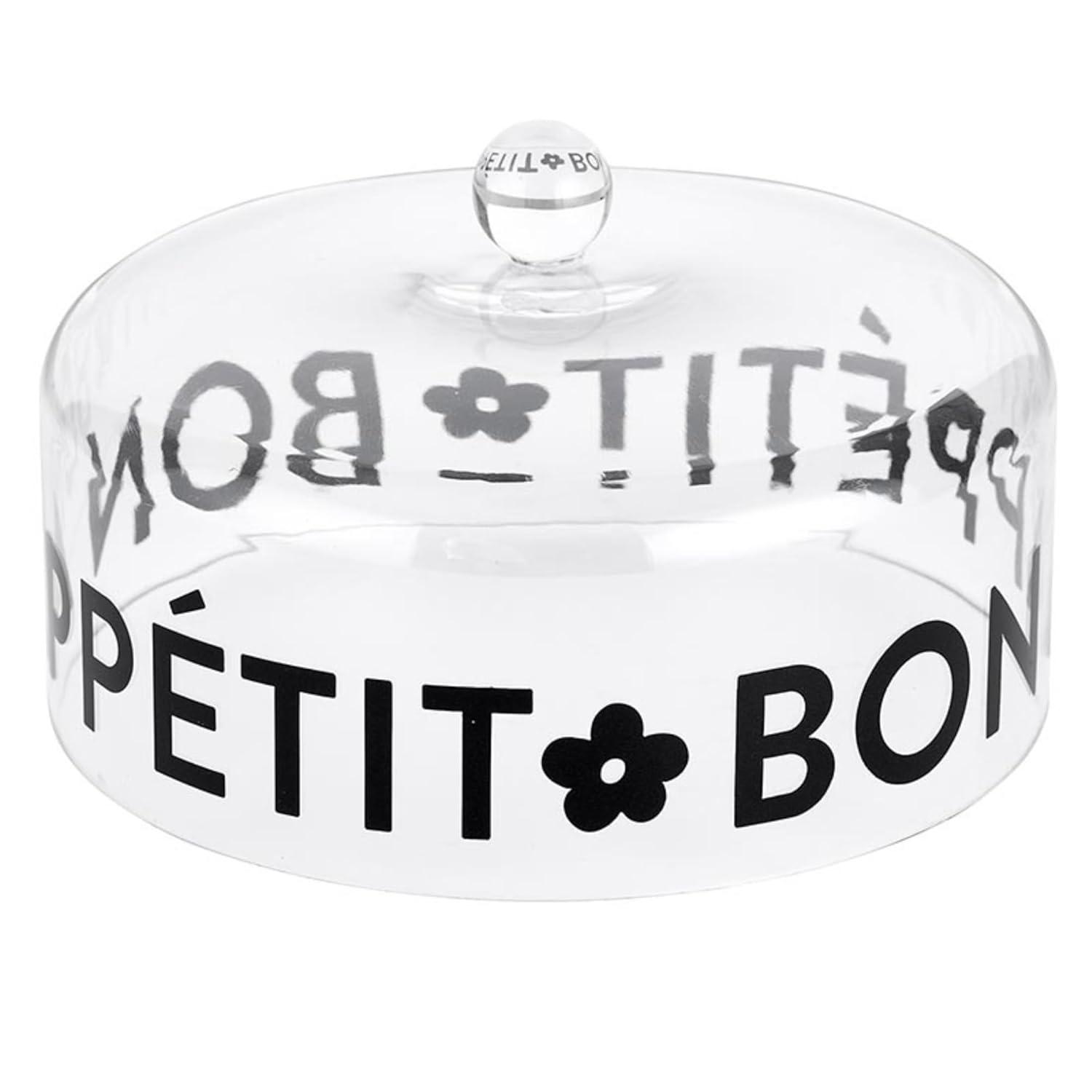 Santa Barbara Design Studio Clear Acrylic Cake Dome, Medium, Bon Appetit