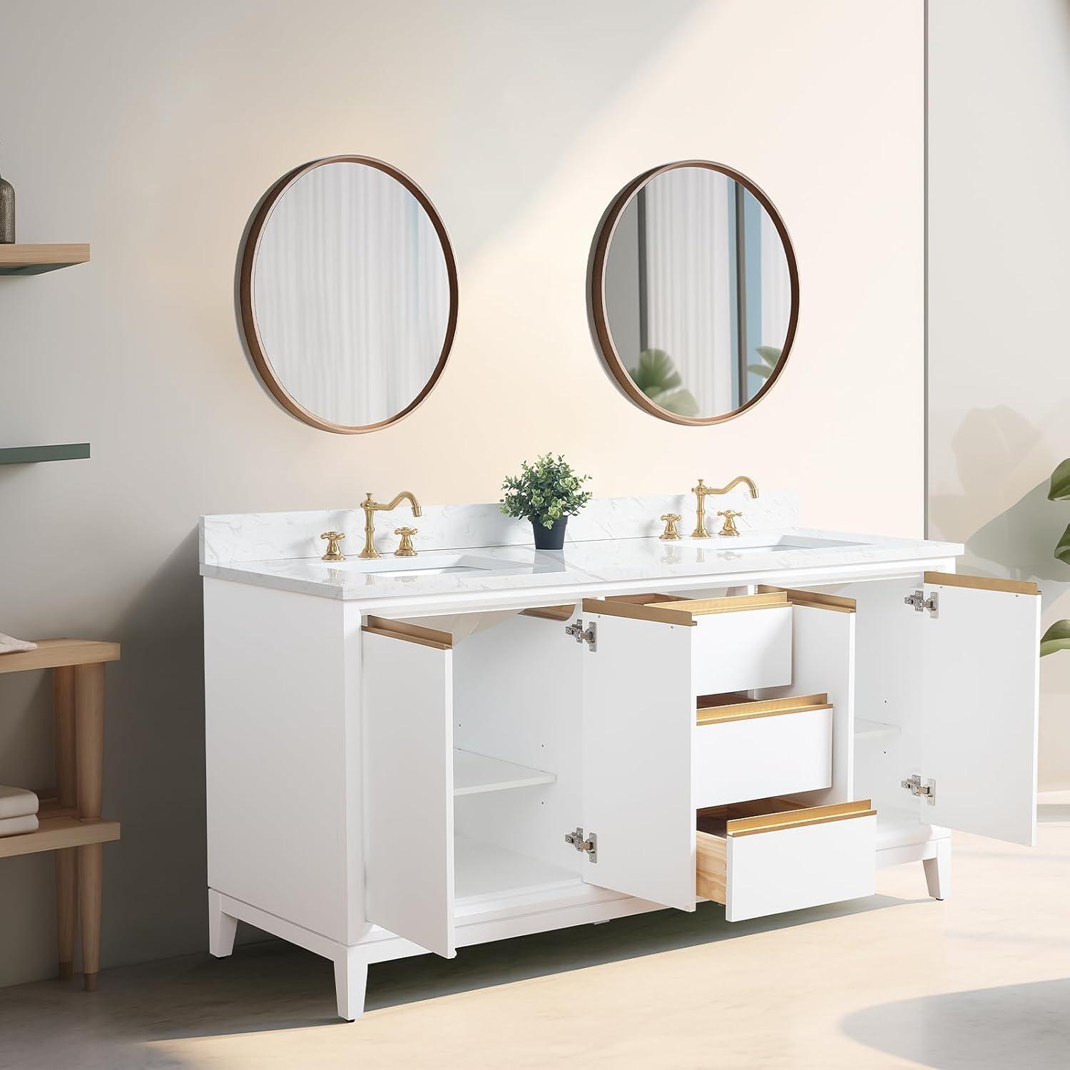 72 Double Bathroom Vanity with Top