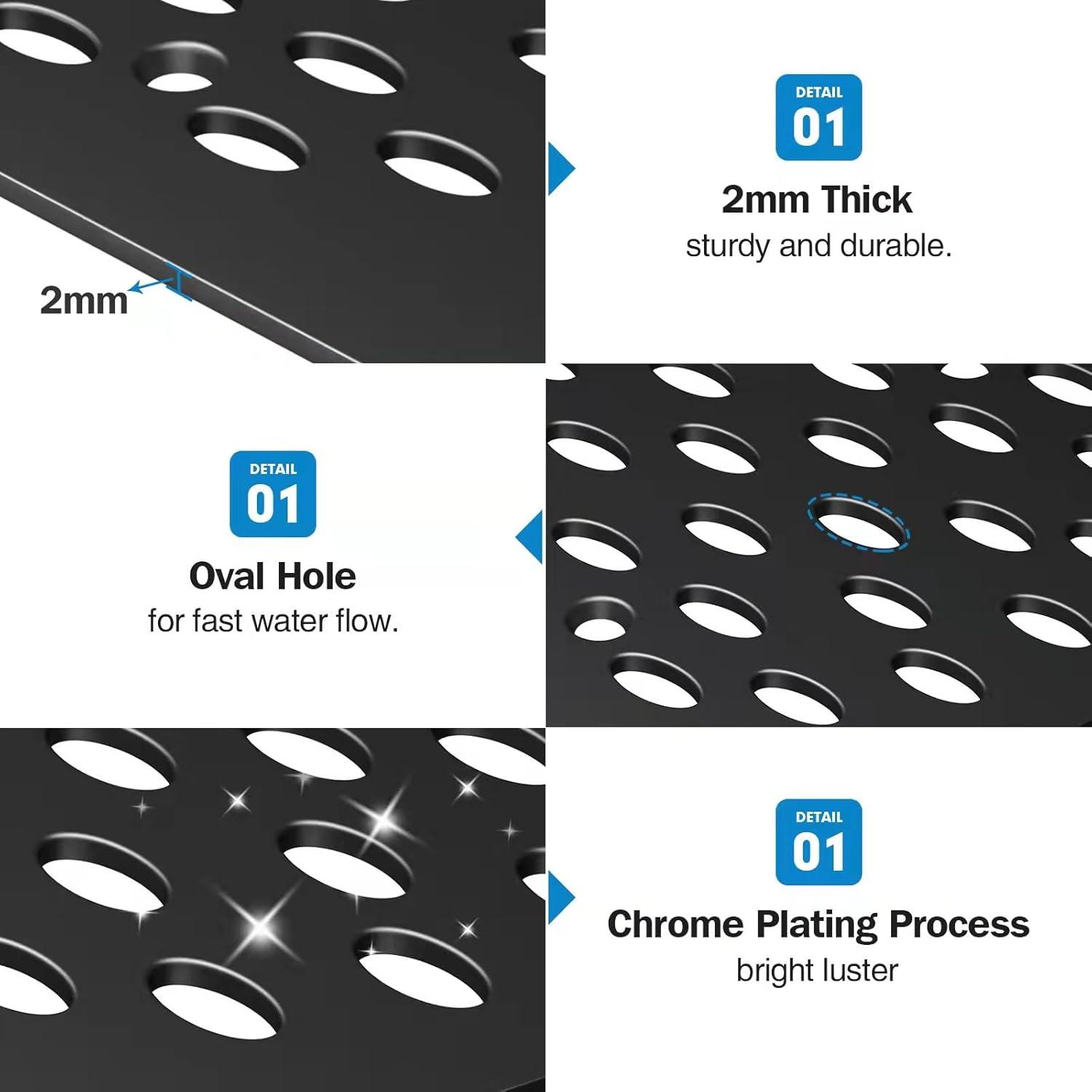 4010171 DRAIN COVER SQR SNP CHR Danco 4-1/4 in. Chrome Gray Square Drain Cover (Pack of 1)