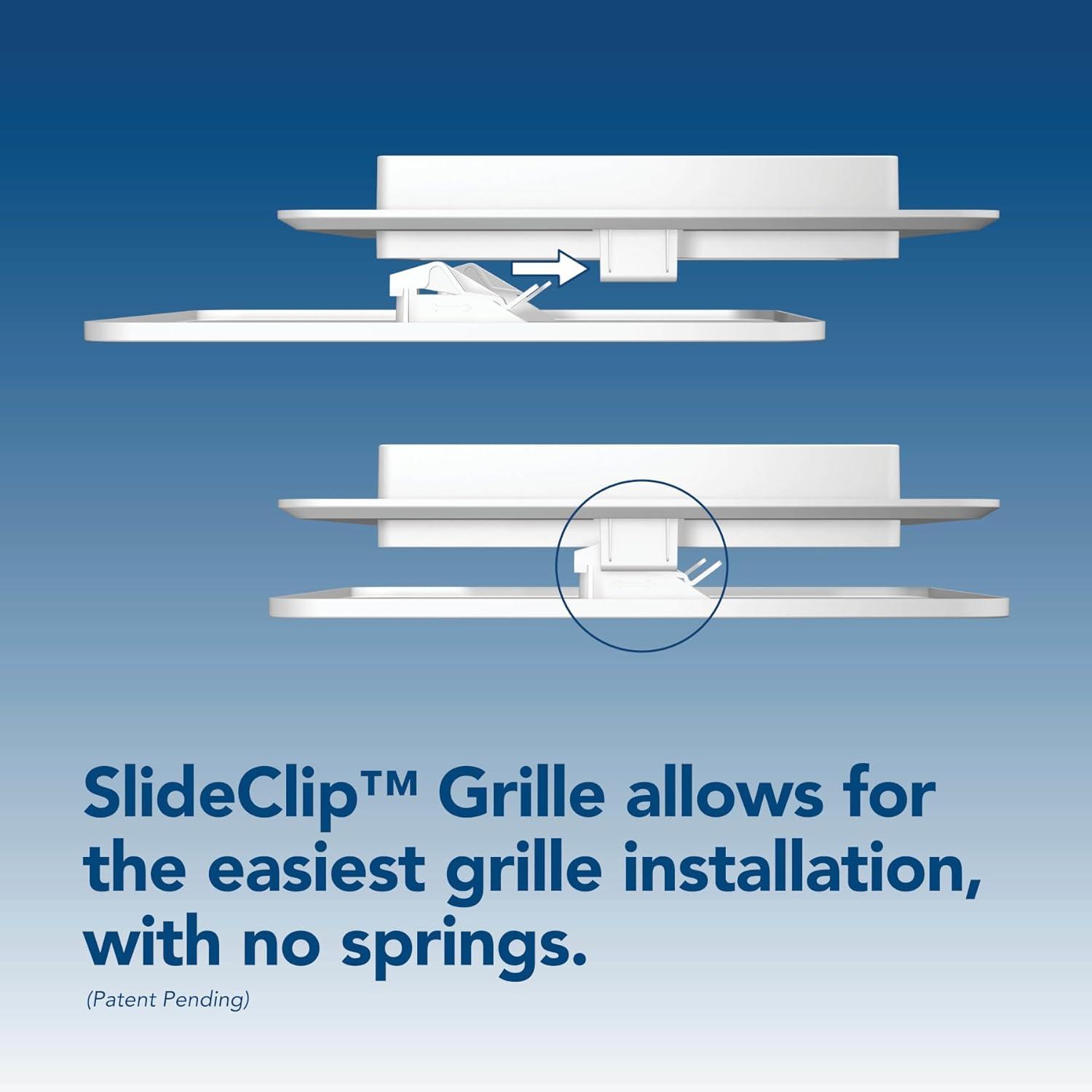 Broan Bel6 Roomside 60 Cfm 0.9 Sone Ceiling Mounted Energy Star Certified Bath Fan - White