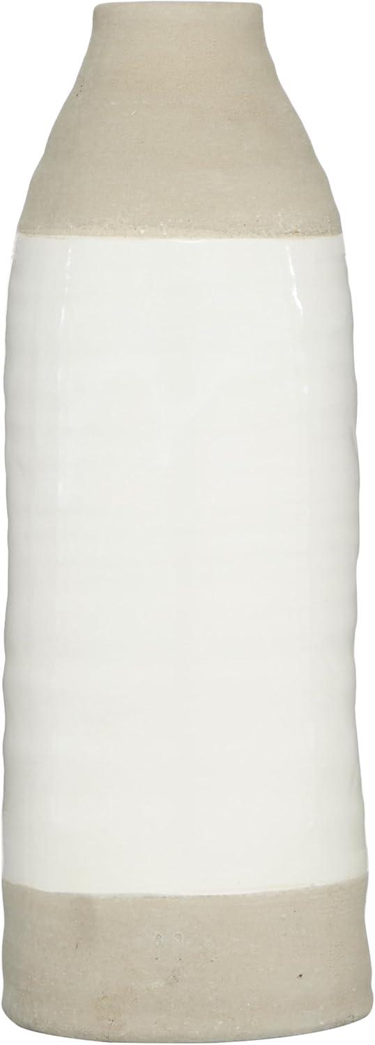 DecMode Jarrón de Cerámica Gris de 14"
