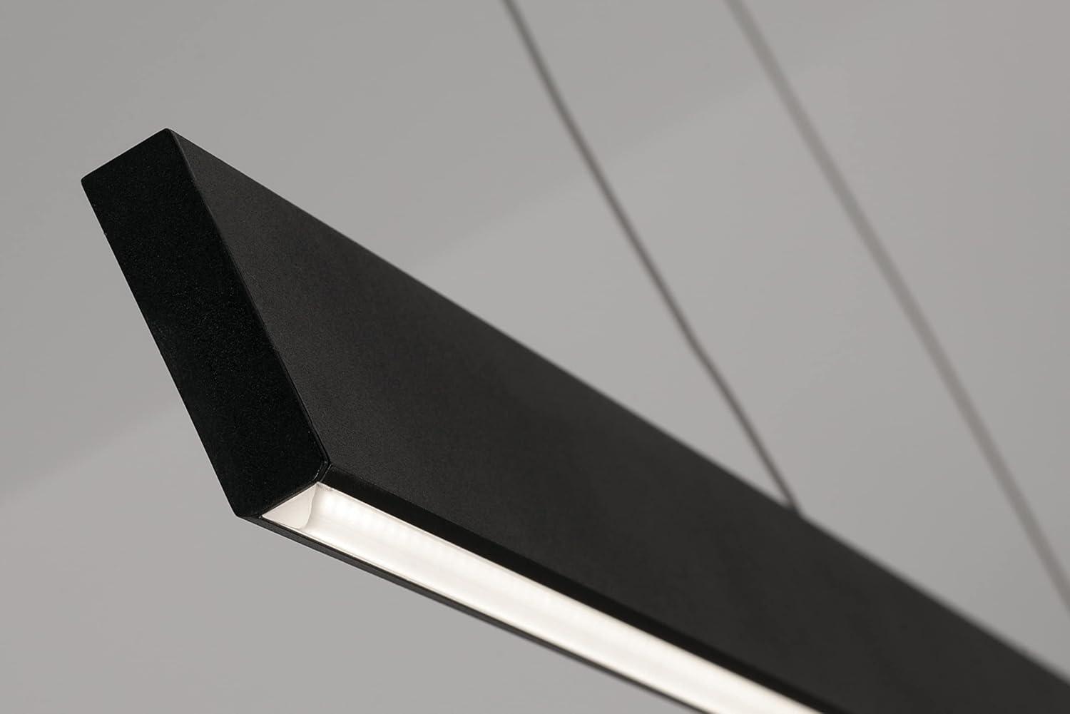 46" Black Aluminum Modern Linear LED Pendant Light