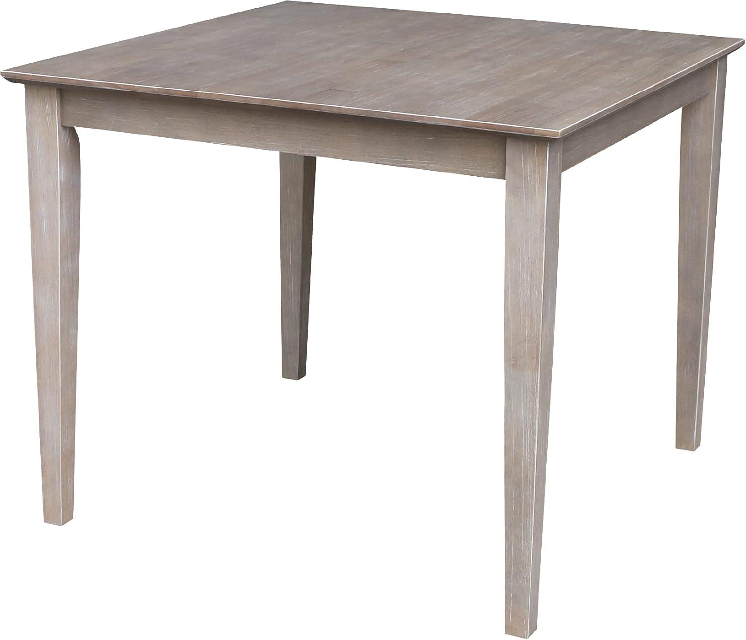 Solid Wood 36" X 36" Dining Table Weathered Gray - International Concepts