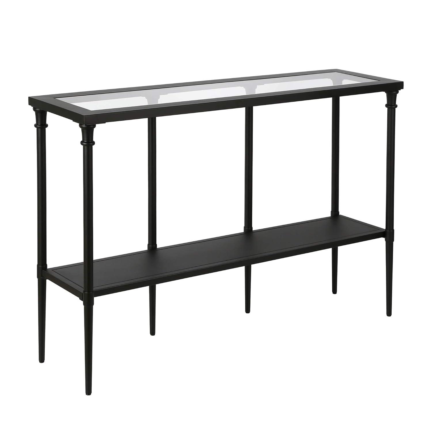 Evelyn & Zoe Dafna 45" Mesa de Consola Rectangular Ancho, Bronce Ennegrecido