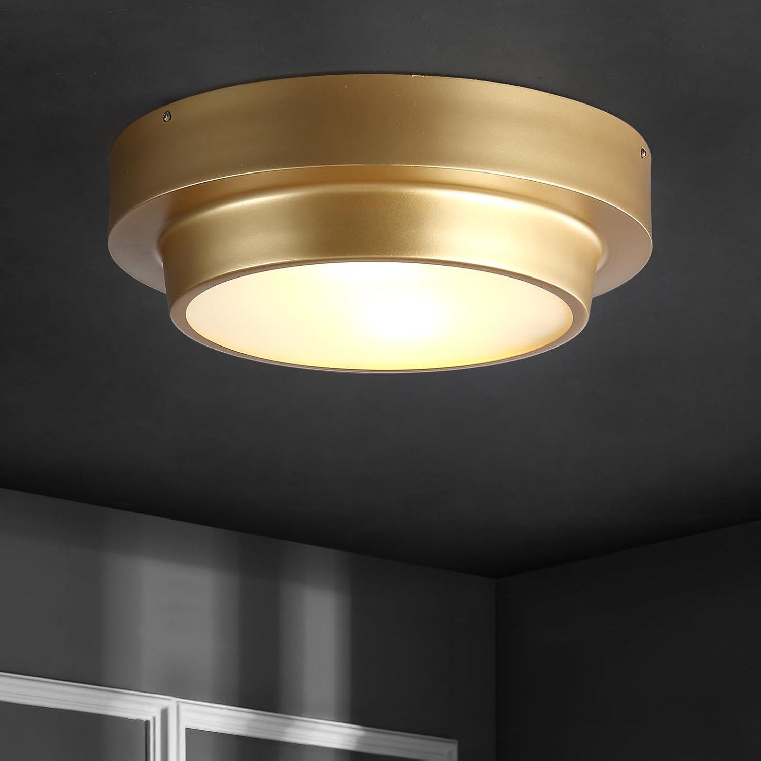 Laius 2 Light 16.5" Flush Mount - FLU4066 - Gold - Safavieh