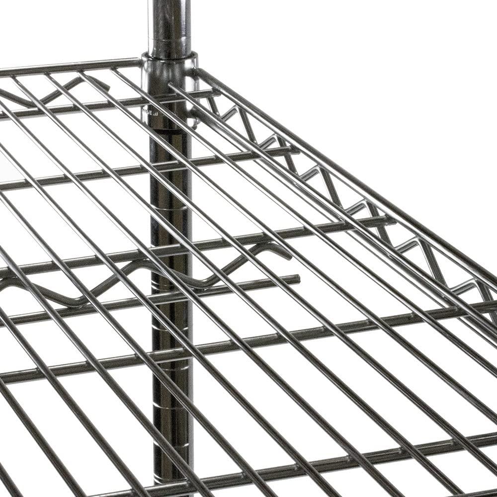 Shelving.com Chrome Wire Shelving with 2 Tier Shelves - 8"d x 24"w x 14"h
