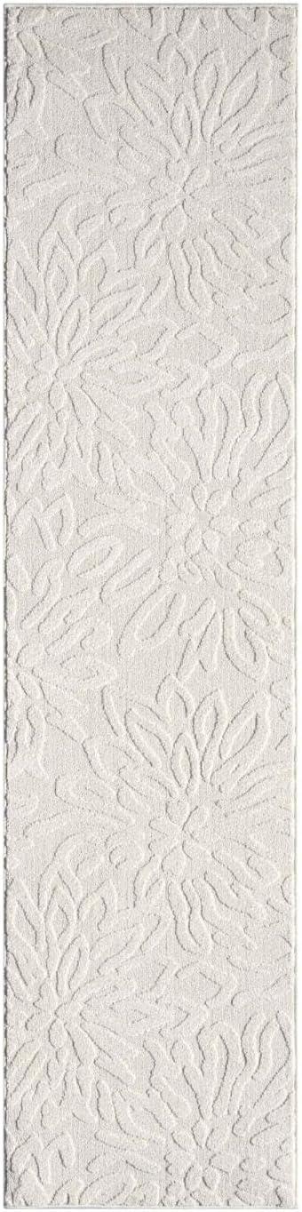 Luxe Weavers Abstract Floral Cream 2x8 Area Rug