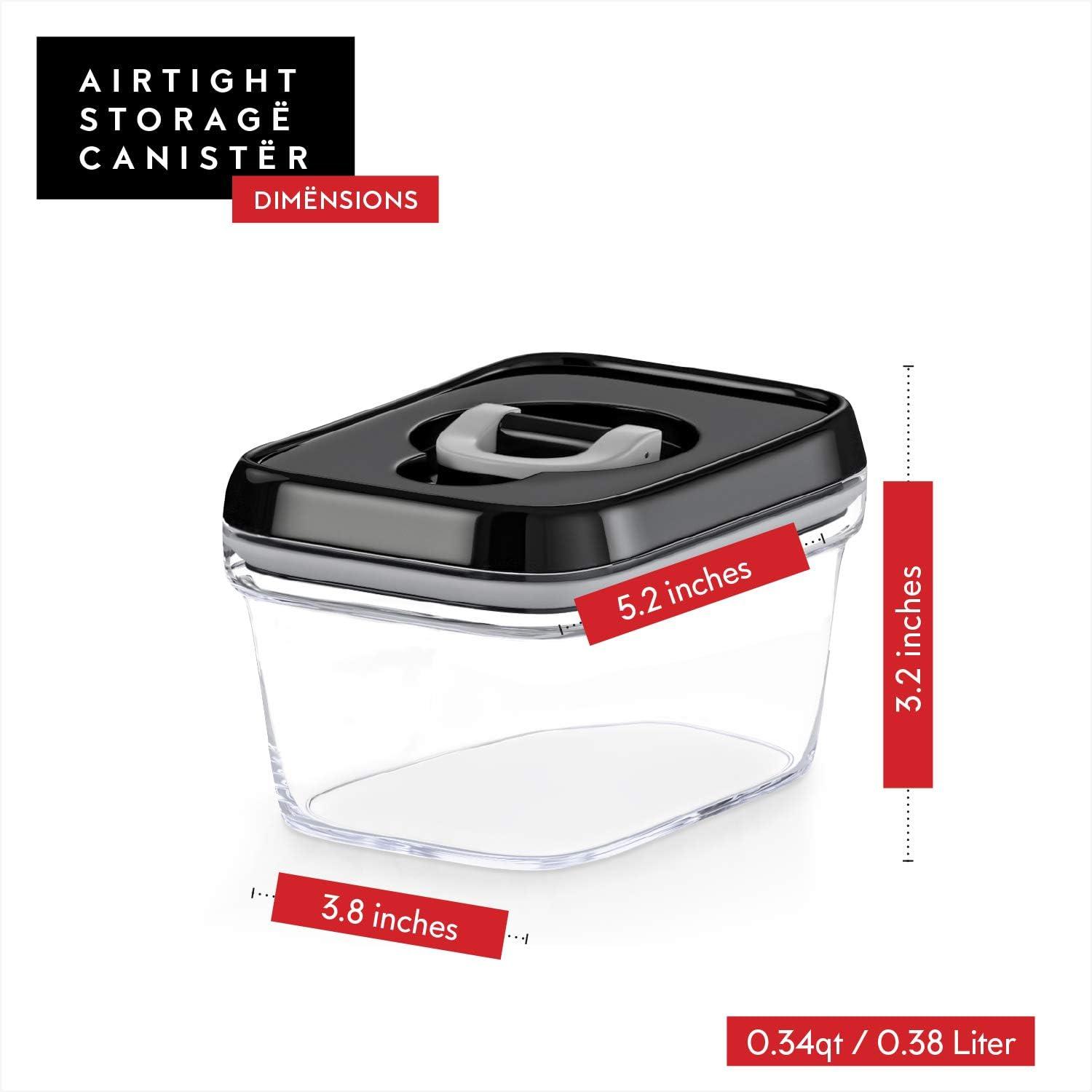 DWËLLZA KITCHEN Mini 6 Piece Set Clear Plastic Airtight Food Storage BPA-Free Containers with Lids