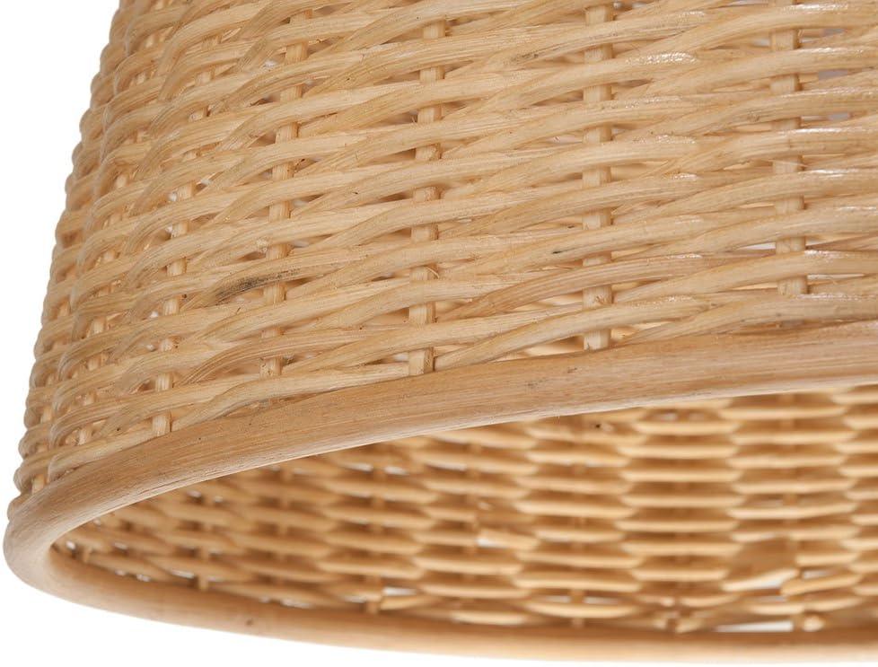 Tropical Wicker Bowl Pendant Lamp in Natural Finish